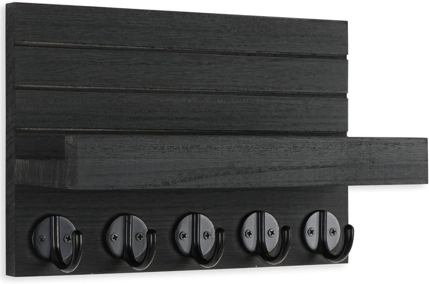 Wall Key Holder with Shelf & Hooks