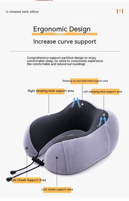 Memory Foam U-Shaped Travel Pillow