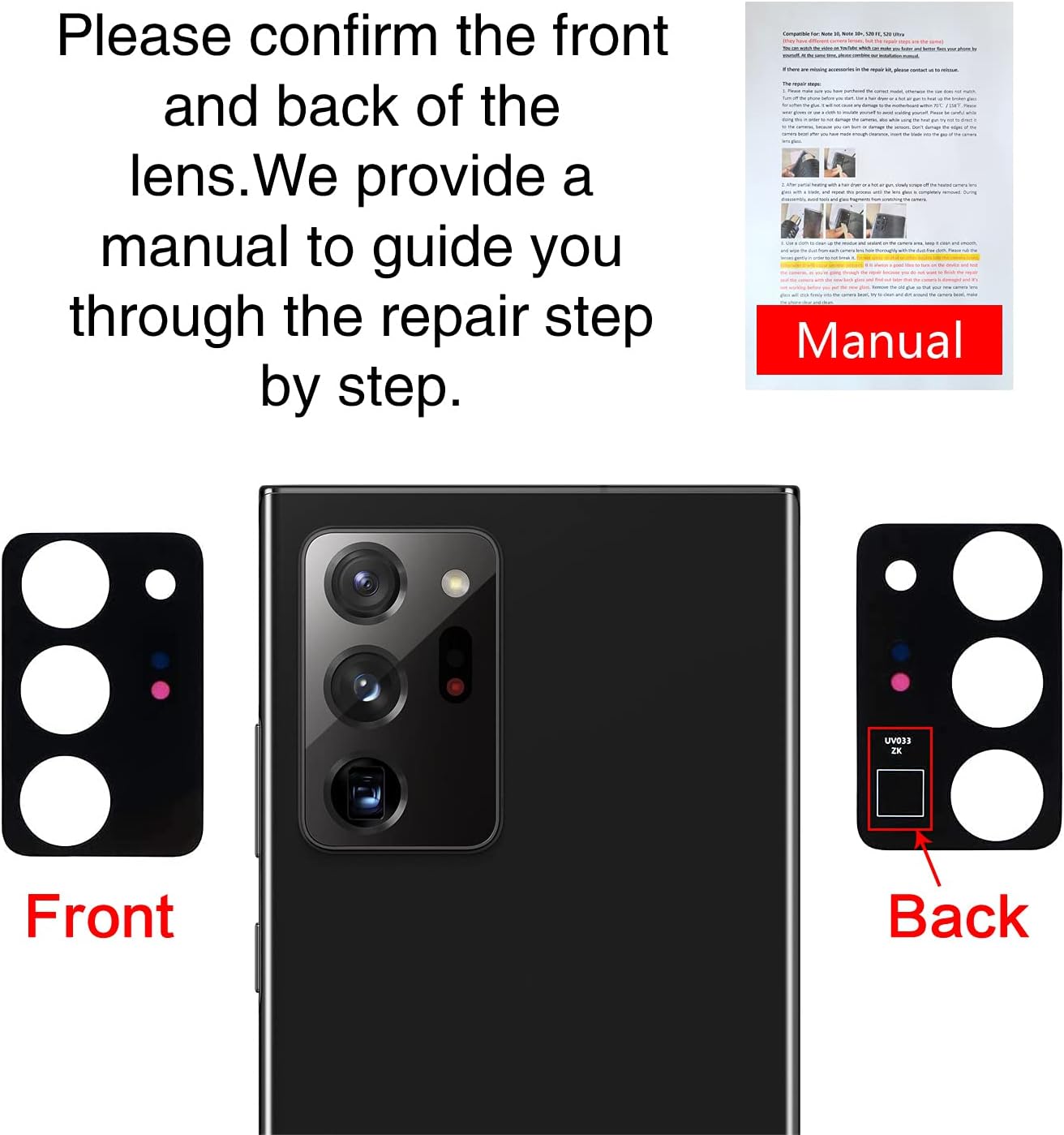 Galaxy Note 20 Ultra Back Rear Camera Lens