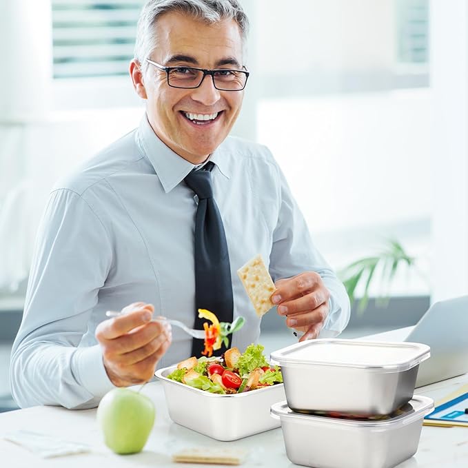 6 Pcs Stainless Steel Food Storage