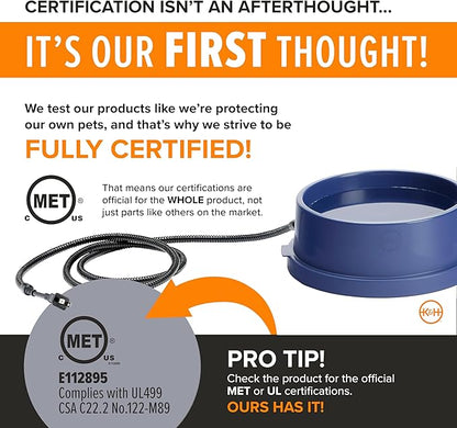 Thermal-Bowl Heated Water Bowl for Cats & Dogs