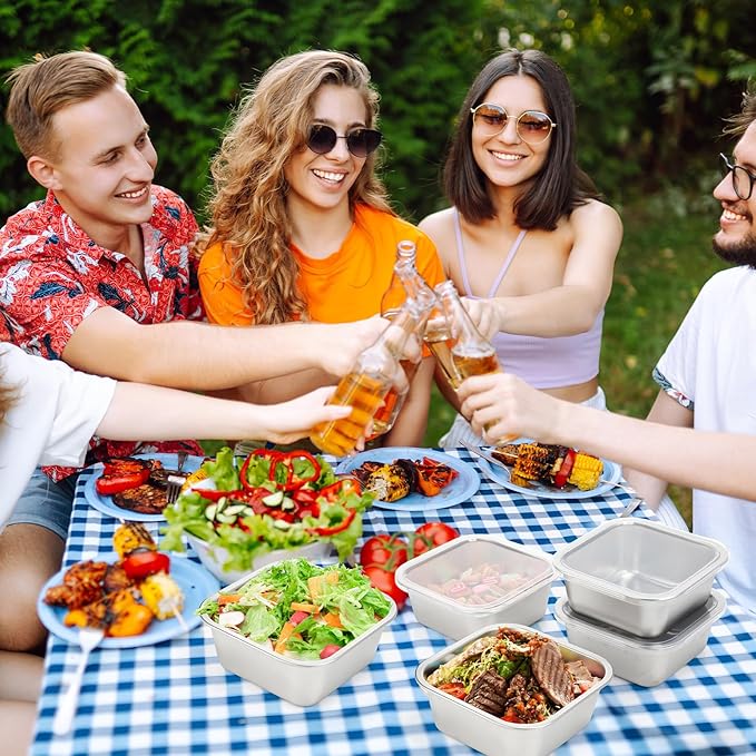 6 Pcs Stainless Steel Food Storage