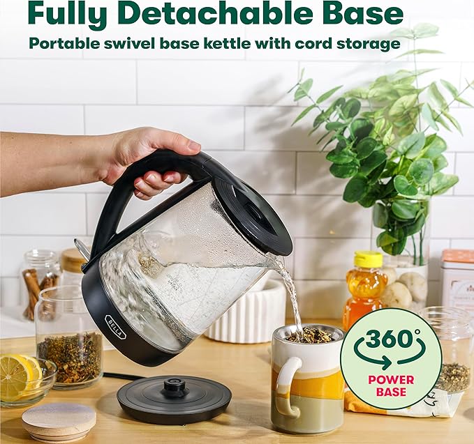 bella 1.7 Liter Glass Electric Kettle